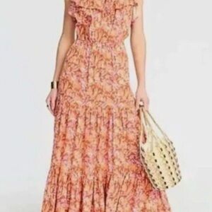Jcrew Floral Tiered Maxi Dress with pockets